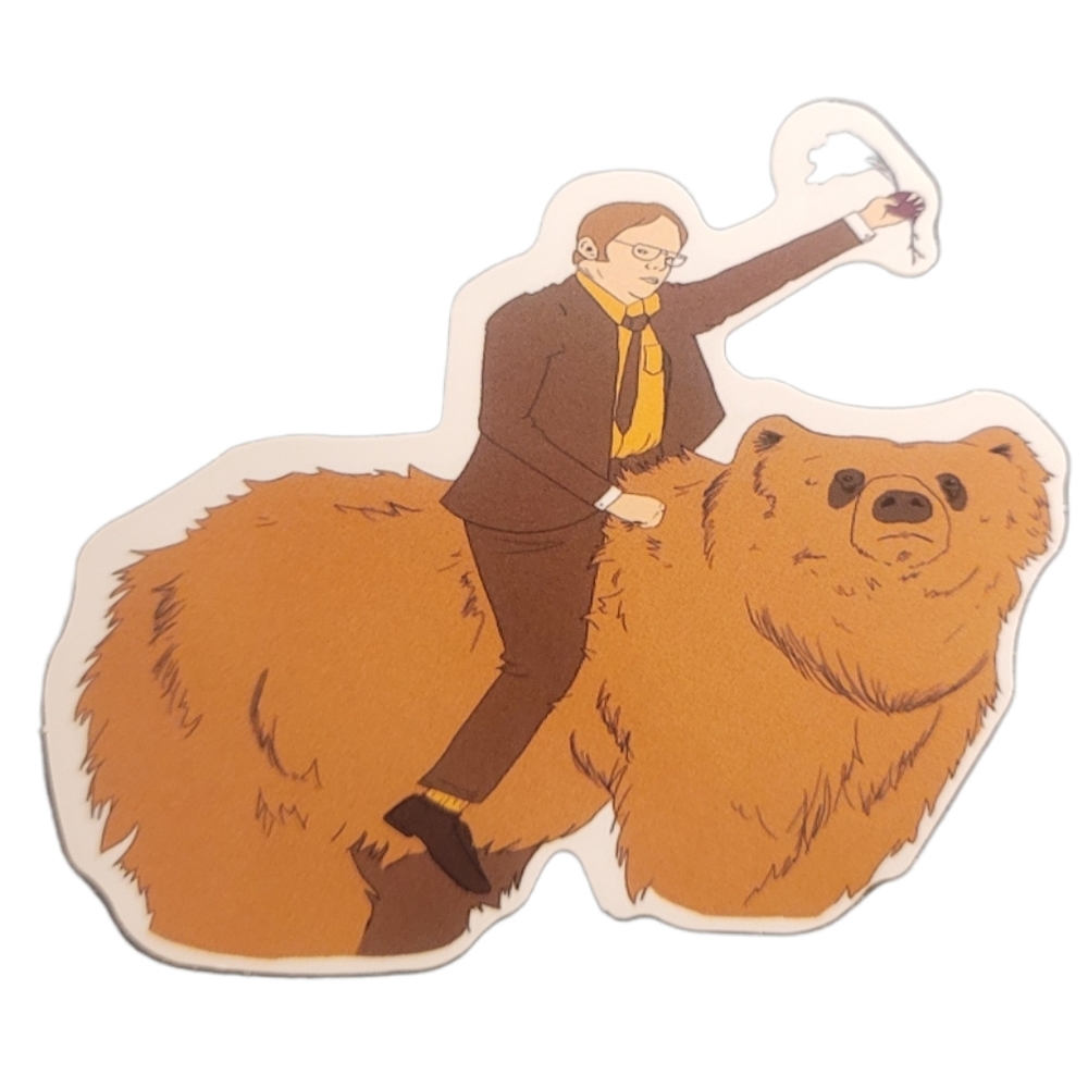NEW! The Office Dwight Beets Bears Battlestar Vinyl Laptop Sticker NEW